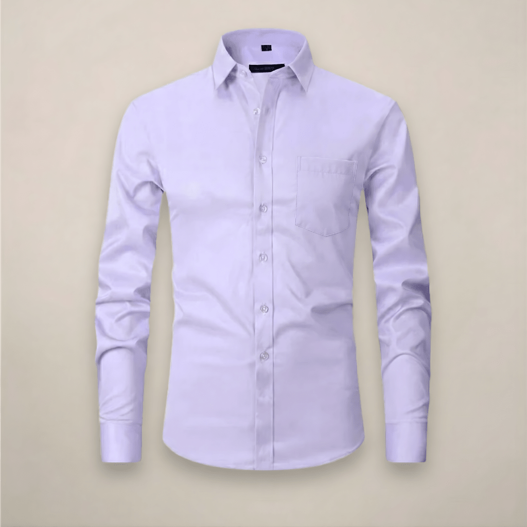 Men’s Long-Sleeved Shirt – Classic Structured Fit with Wrinkle-Free Finish - Nalani - Fashion Clothing and Decor