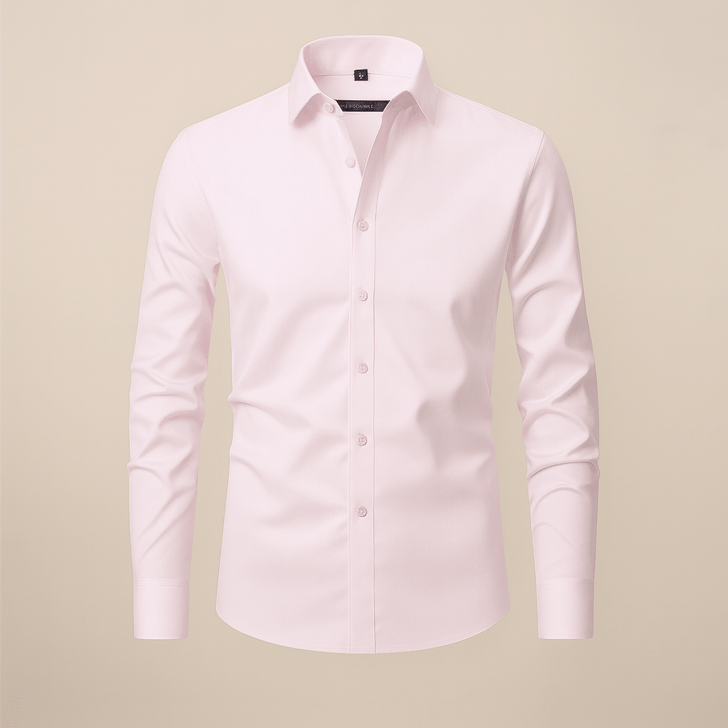 Men’s Long-Sleeved Shirt – Classic Structured Fit with Wrinkle-Free Finish - Nalani - Fashion Clothing and Decor