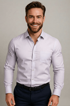 Men’s Long-Sleeved Shirt – Classic Structured Fit with Wrinkle-Free Finish - Nalani - Fashion Clothing and Decor