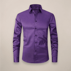 Men’s Long-Sleeved Shirt – Classic Structured Fit with Wrinkle-Free Finish - Nalani - Fashion Clothing and Decor