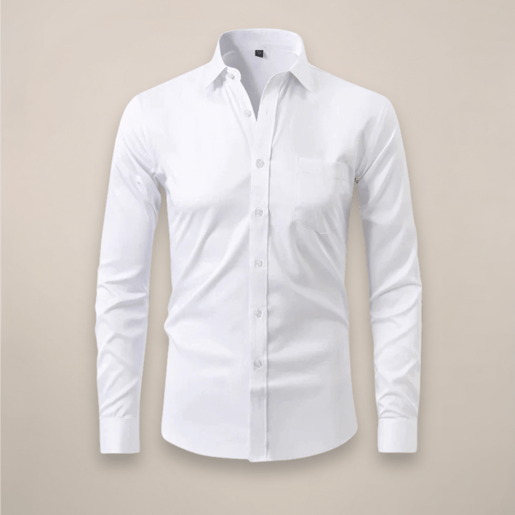 Men’s Long-Sleeved Shirt – Classic Structured Fit with Wrinkle-Free Finish - Nalani - Fashion Clothing and Decor