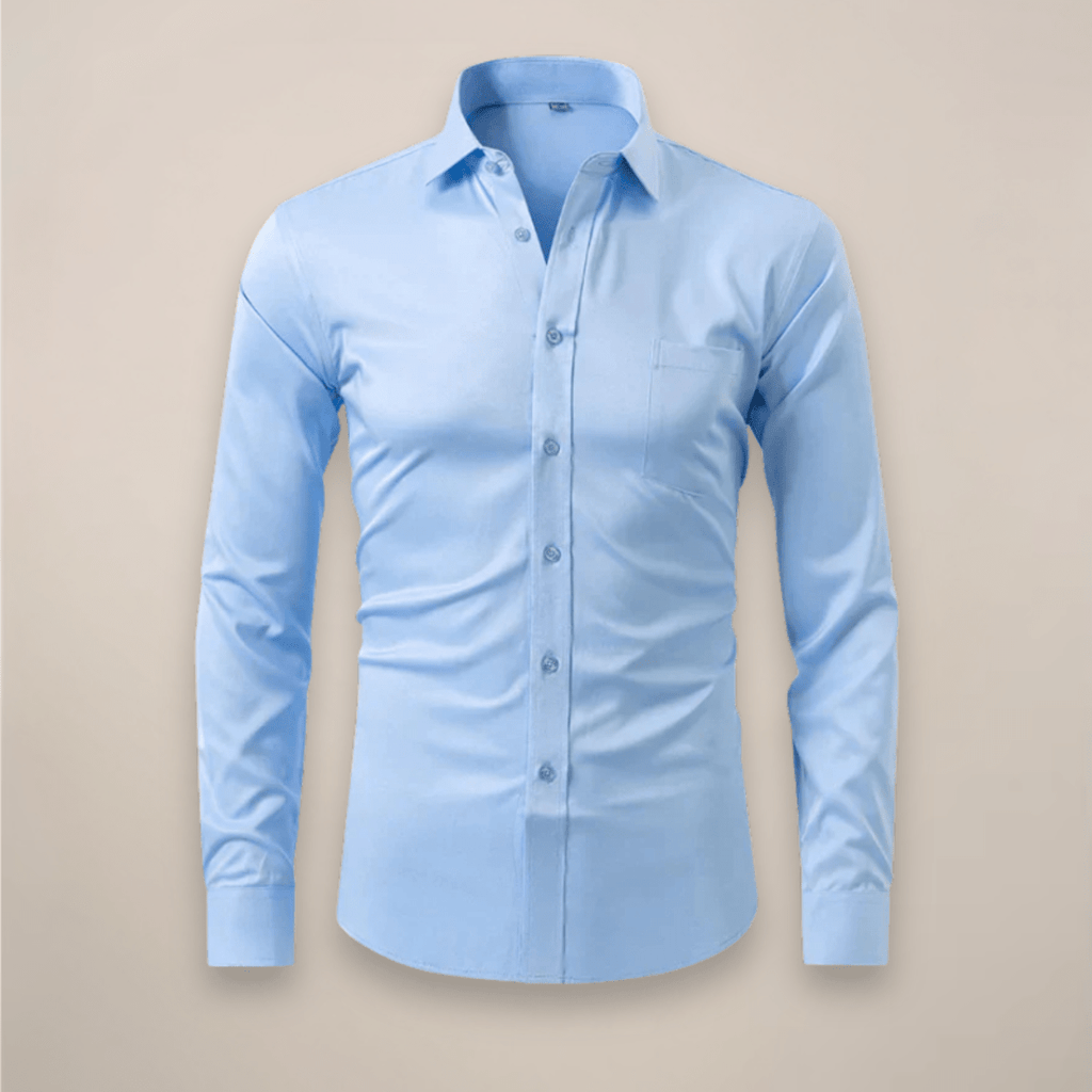Men’s Long-Sleeved Shirt – Classic Structured Fit with Wrinkle-Free Finish - Nalani - Fashion Clothing and Decor
