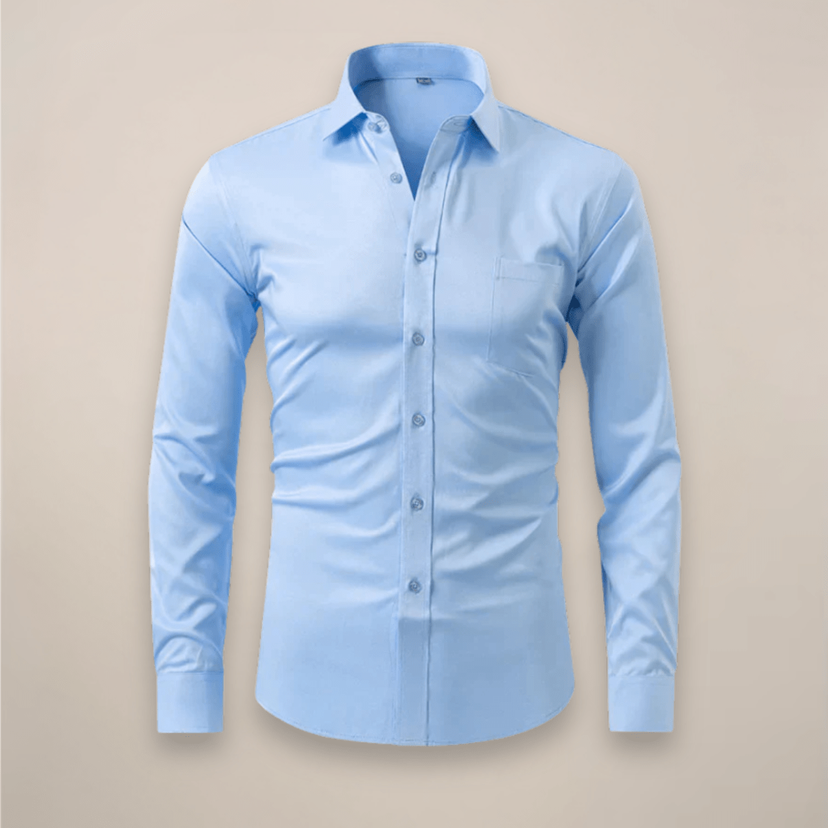 Men’s Long-Sleeved Shirt – Classic Structured Fit with Wrinkle-Free Finish - Nalani - Fashion Clothing and Decor