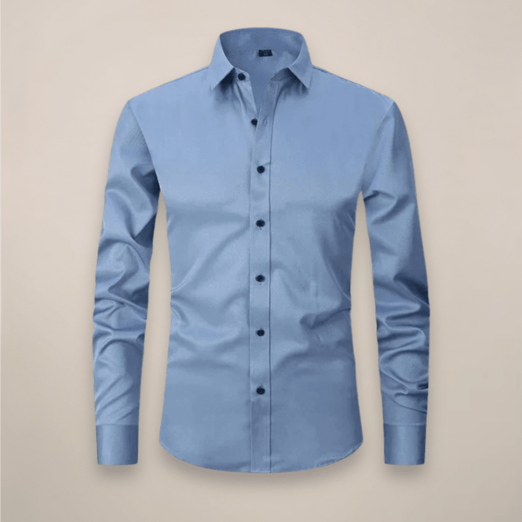 Men’s Long-Sleeved Shirt – Classic Structured Fit with Wrinkle-Free Finish - Nalani - Fashion Clothing and Decor