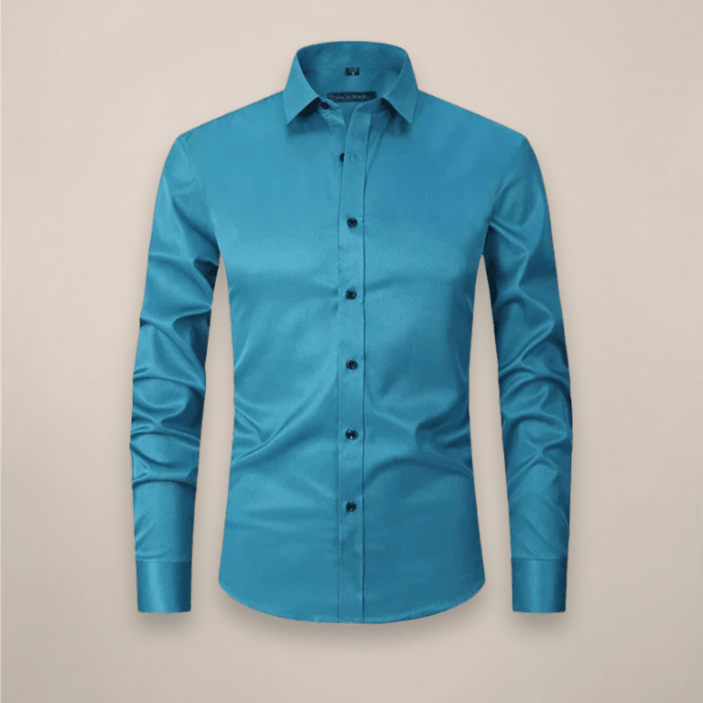 Men’s Long-Sleeved Shirt – Classic Structured Fit with Wrinkle-Free Finish - Nalani - Fashion Clothing and Decor
