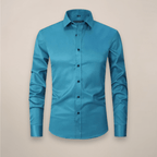 Men’s Long-Sleeved Shirt – Classic Structured Fit with Wrinkle-Free Finish - Nalani - Fashion Clothing and Decor