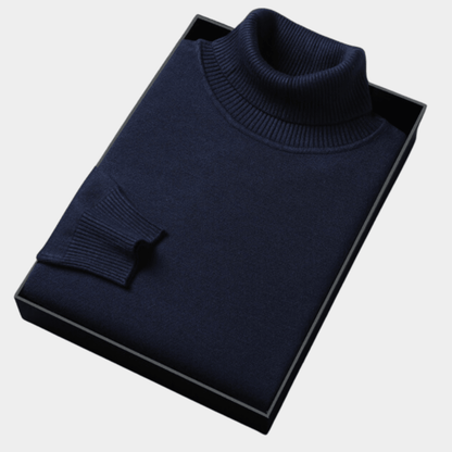 Mens Polo Jumper With Roll Neck For Smart Casual And Evening - Nalani - UK Fashion Clothing and Decor