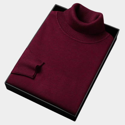 Mens Polo Jumper With Roll Neck For Smart Casual And Evening - Nalani - UK Fashion Clothing and Decor