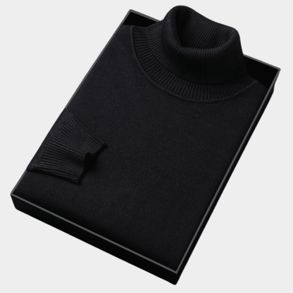 Mens Polo Jumper With Roll Neck For Smart Casual And Evening - Nalani - UK Fashion Clothing and Decor