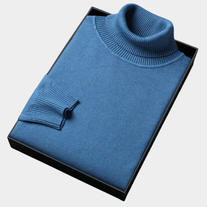 Mens Polo Jumper With Roll Neck For Smart Casual And Evening - Nalani - UK Fashion Clothing and Decor