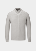 Mens Ribbed Zip Through Cardigan Funnel Neck Sweater - Nalani - UK Fashion Clothing and Decor