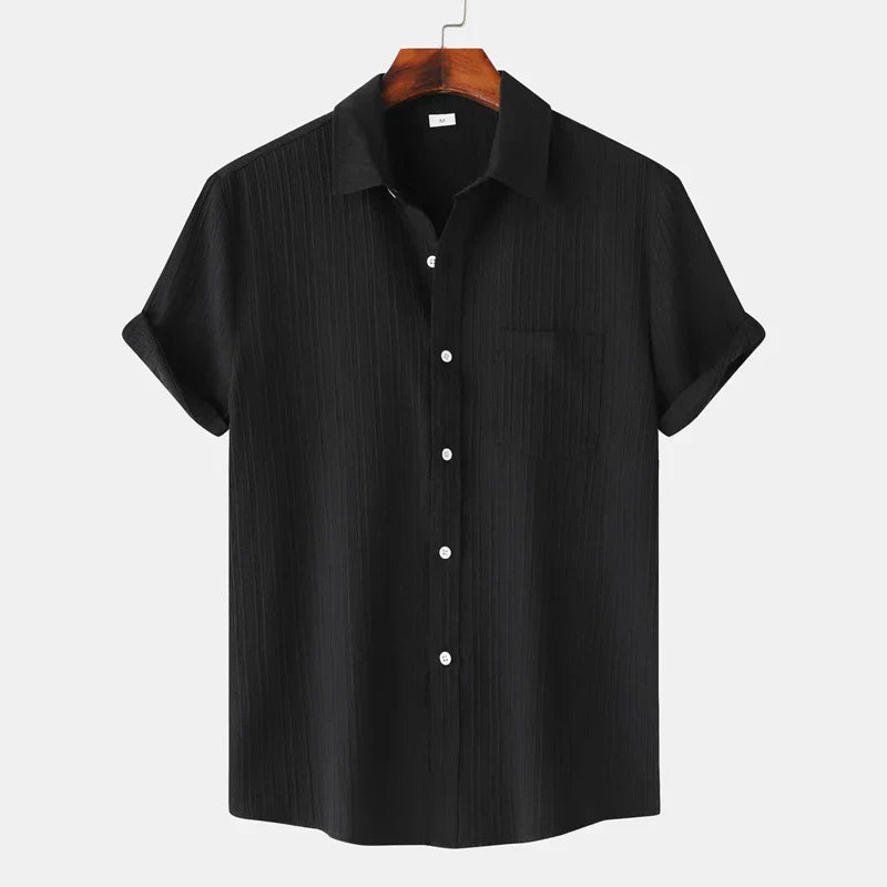 Men's Short Sleeve Polo Shirt With Chest Pocket Button Up - Nalani - UK Fashion Clothing and Decor