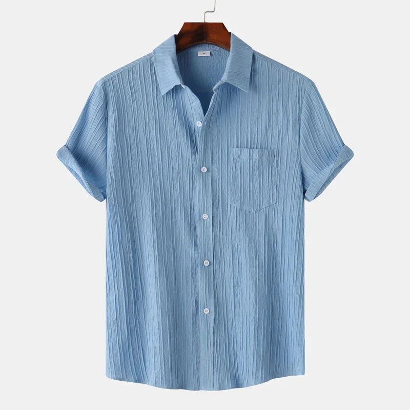 Men's Short Sleeve Polo Shirt With Chest Pocket Button Up - Nalani - UK Fashion Clothing and Decor