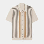 Mens Short Sleeve Striped Polo Shirt Spring Summer Casual Essential - Nalani - UK Fashion Clothing and Decor
