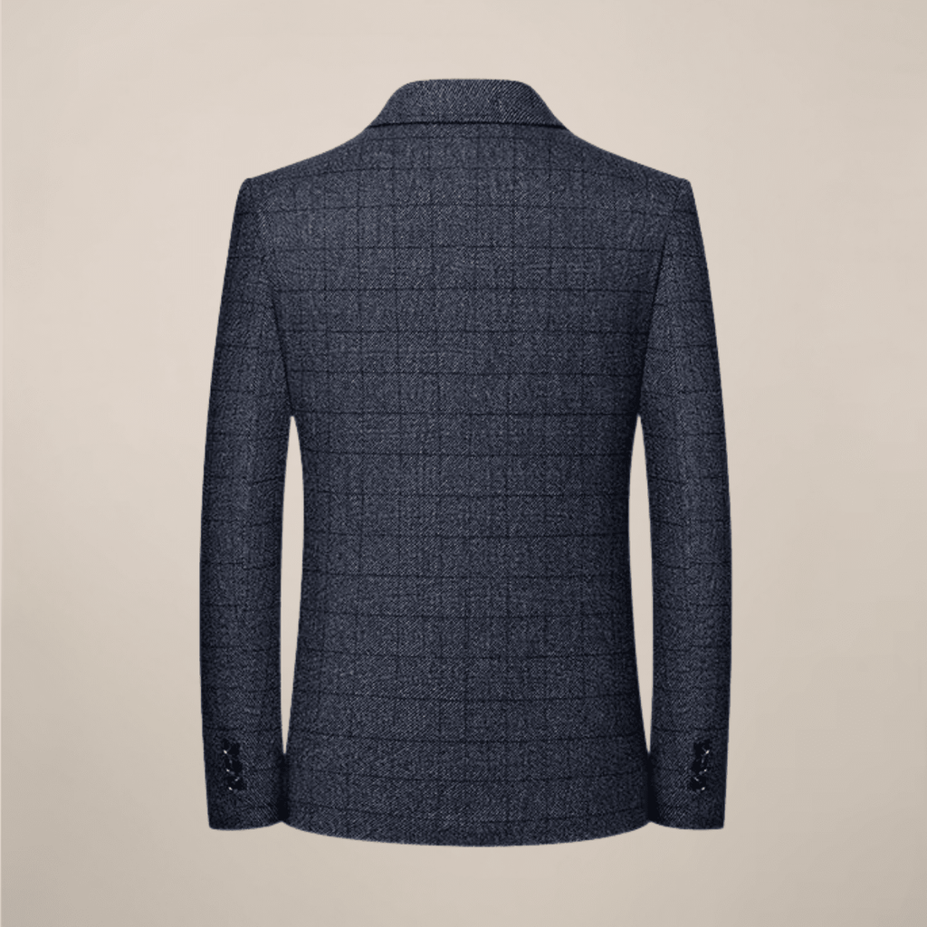 Mens Slim Fit Plaid Blazer With Vintage Check Tailored Jacket - Nalani - UK Fashion Clothing and Decor
