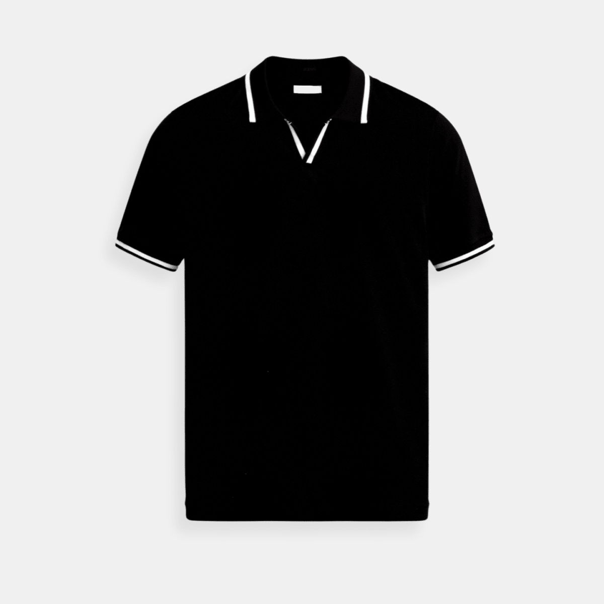 Mens Slim Fit Polo Shirt Short Sleeves Contrast Detailing Tailored Look - Nalani - UK Fashion Clothing and Decor