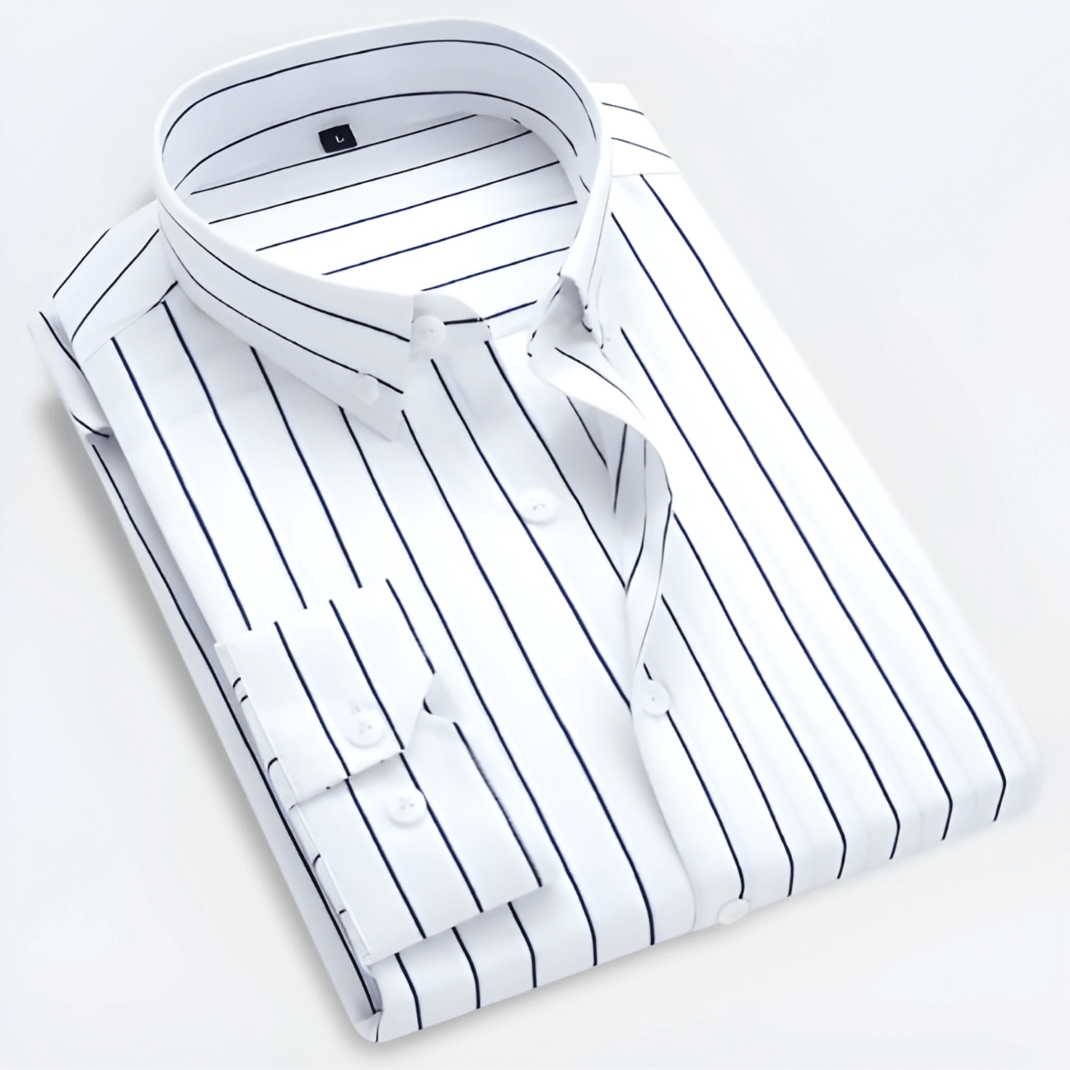 Men’s Striped Long Sleeve Shirt – Smart Casual Button-Up in Multiple Colours - Nalani - Fashion Clothing and Decor