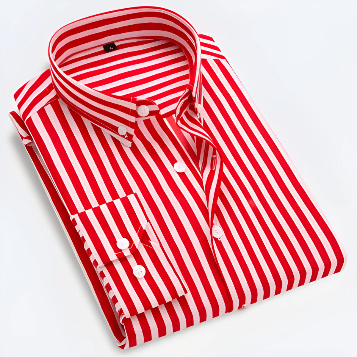 Men’s Striped Long Sleeve Shirt – Smart Casual Button-Up in Multiple Colours - Nalani - Fashion Clothing and Decor