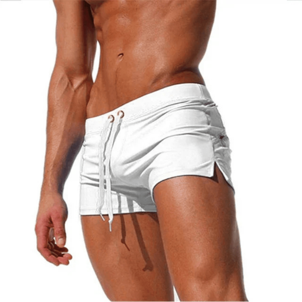 Men's Swim Shorts - Adjustable Waistband and Side Split For Beach Days - Nalani - Fashion Clothing and Decor