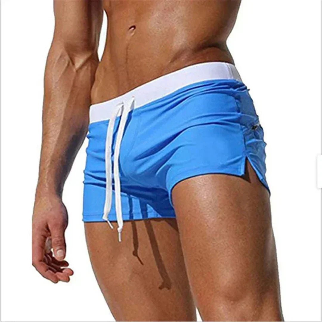 Men's Swim Shorts - Adjustable Waistband and Side Split For Beach Days - Nalani - Fashion Clothing and Decor