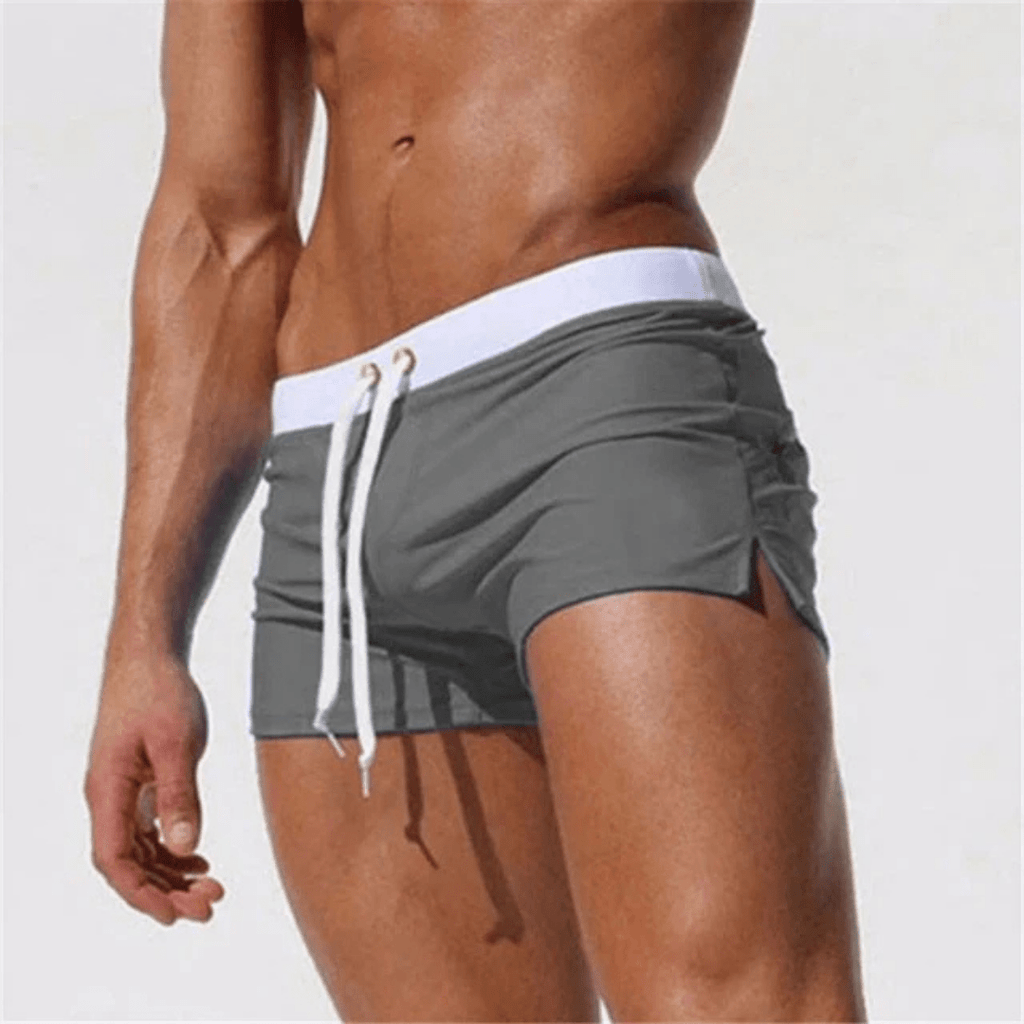 Men's Swim Shorts - Adjustable Waistband and Side Split For Beach Days - Nalani - Fashion Clothing and Decor