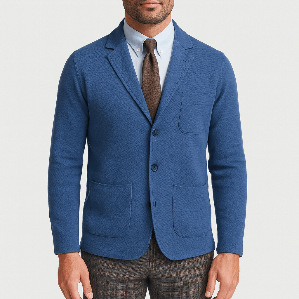 Men's Tailored Blazer Notched Lapel Single Breasted For Business And Evening - Nalani - UK Fashion Clothing and Decor