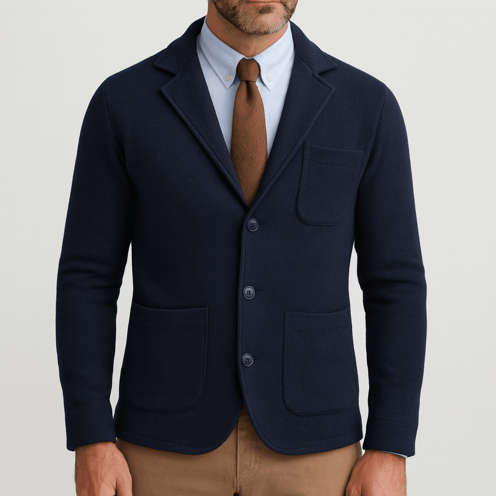 Men's Tailored Blazer Notched Lapel Single Breasted For Business And Evening - Nalani - UK Fashion Clothing and Decor