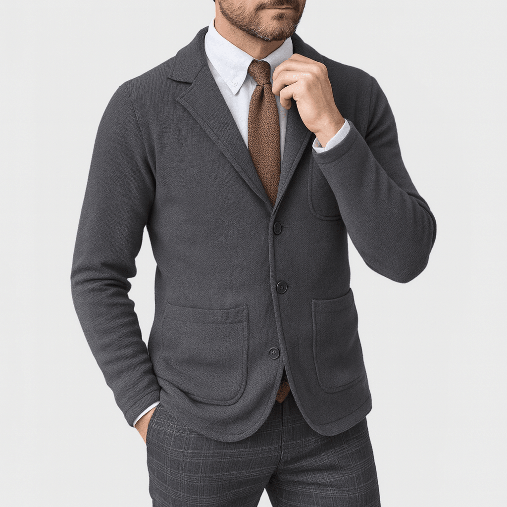 Men's Tailored Blazer Notched Lapel Single Breasted For Business And Evening - Nalani - UK Fashion Clothing and Decor