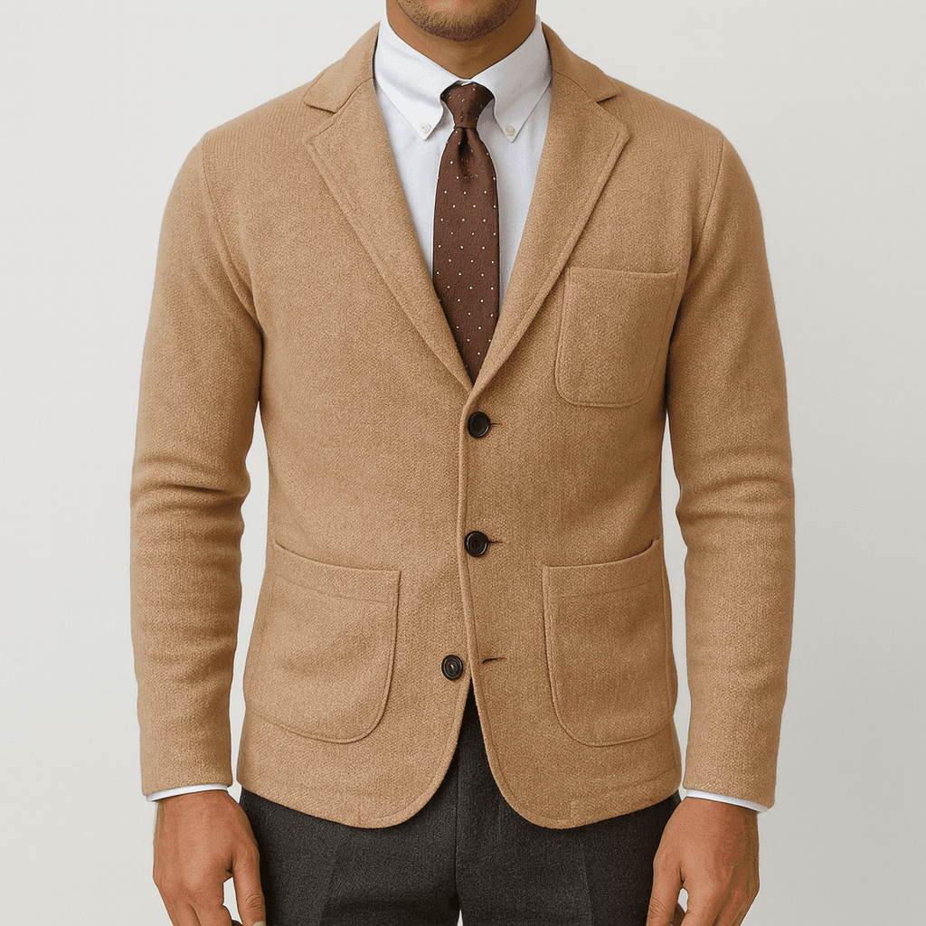 Men's Tailored Blazer Notched Lapel Single Breasted For Business And Evening - Nalani - UK Fashion Clothing and Decor