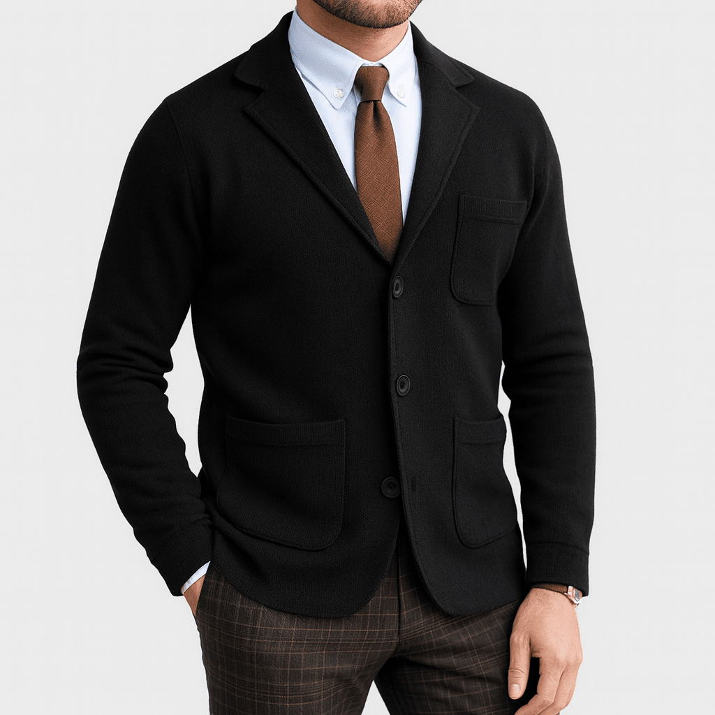 Men's Tailored Blazer Notched Lapel Single Breasted For Business And Evening - Nalani - UK Fashion Clothing and Decor