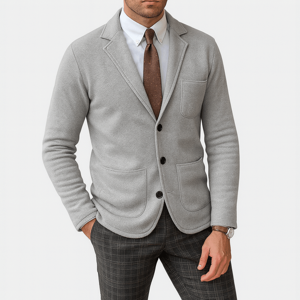 Men's Tailored Blazer Notched Lapel Single Breasted For Business And Evening - Nalani - UK Fashion Clothing and Decor