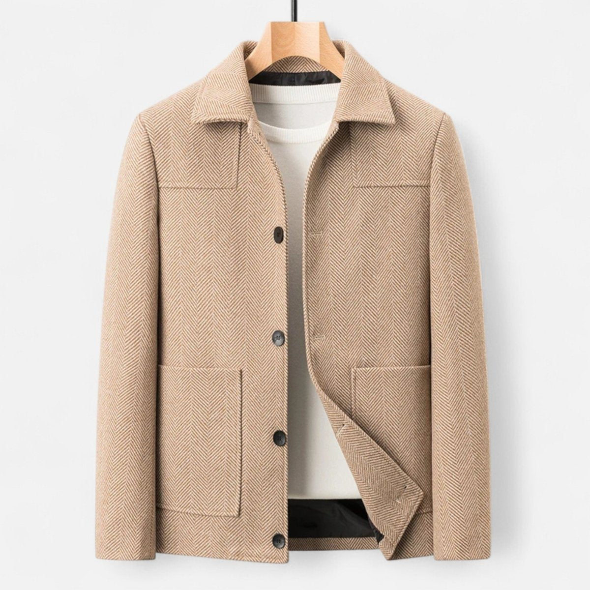 Mens Tailored Button Front Jacket For Business Casual Wear - Nalani - UK Fashion Clothing and Decor