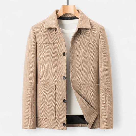 Mens Tailored Button Front Jacket For Business Casual Wear - Nalani - UK Fashion Clothing and Decor