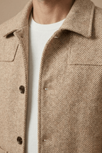 Mens Tailored Button Front Jacket For Business Casual Wear - Nalani - UK Fashion Clothing and Decor