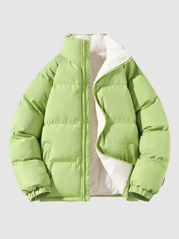Mens Thick Puffer Jacket With Fleece Lining For Winter - Nalani - UK Fashion Clothing and Decor