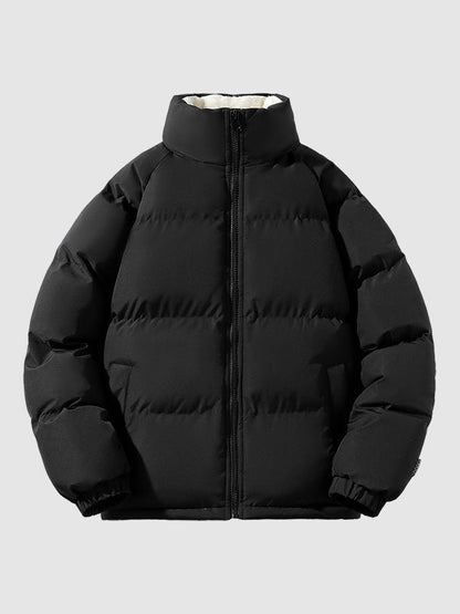 Mens Thick Puffer Jacket With Fleece Lining For Winter - Nalani - UK Fashion Clothing and Decor