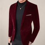 Mens Velvet Blazer Slim Fit Evening Jacket With Lapels - Nalani - UK Fashion Clothing and Decor