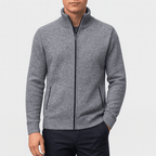 Mens Zip Up Cardigan With High Collar For Office Or Casual Wear - Nalani - UK Fashion Clothing and Decor