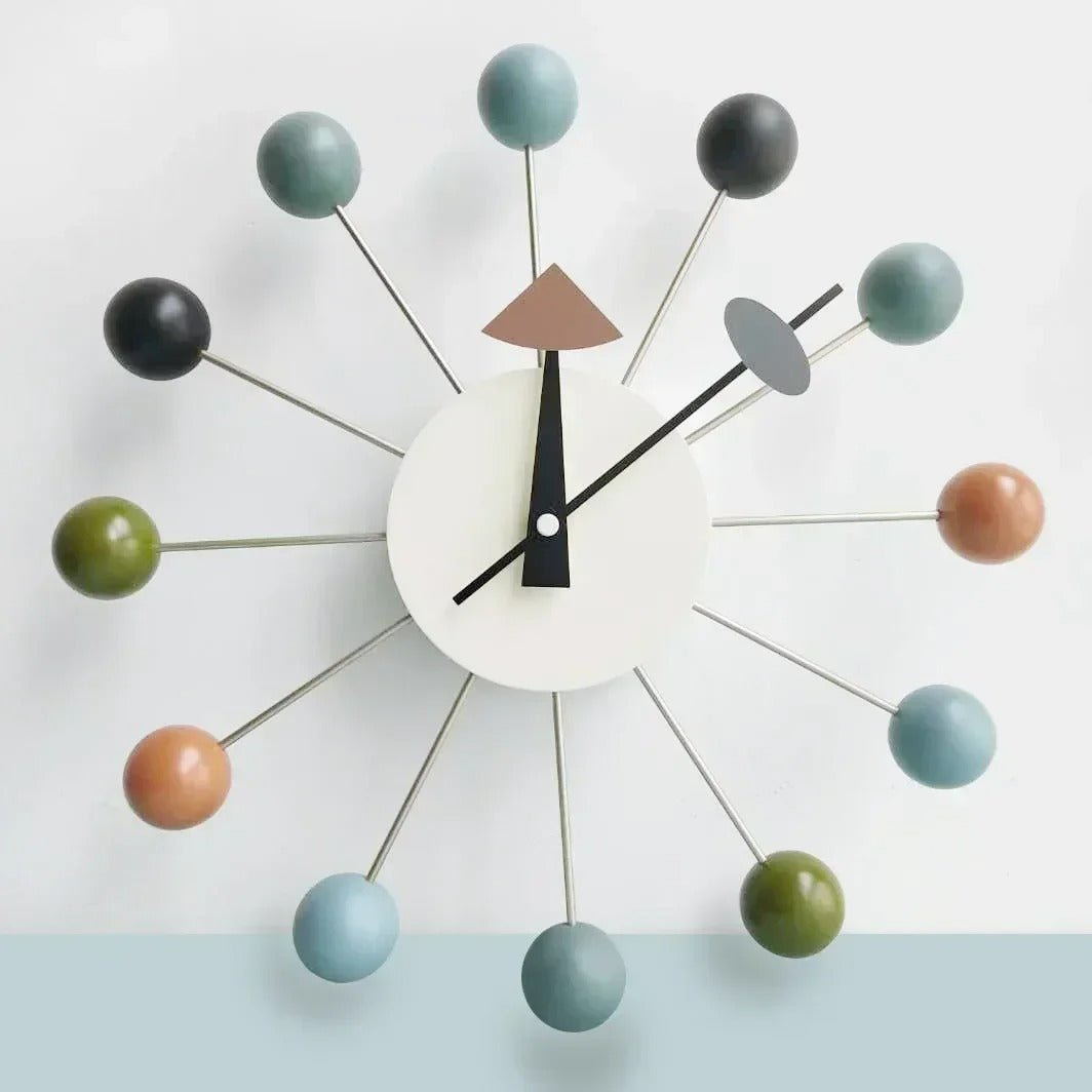 Mid Century Modern Wall Clock With Silent Quartz Movement - Nalani - UK Fashion Clothing and Decor