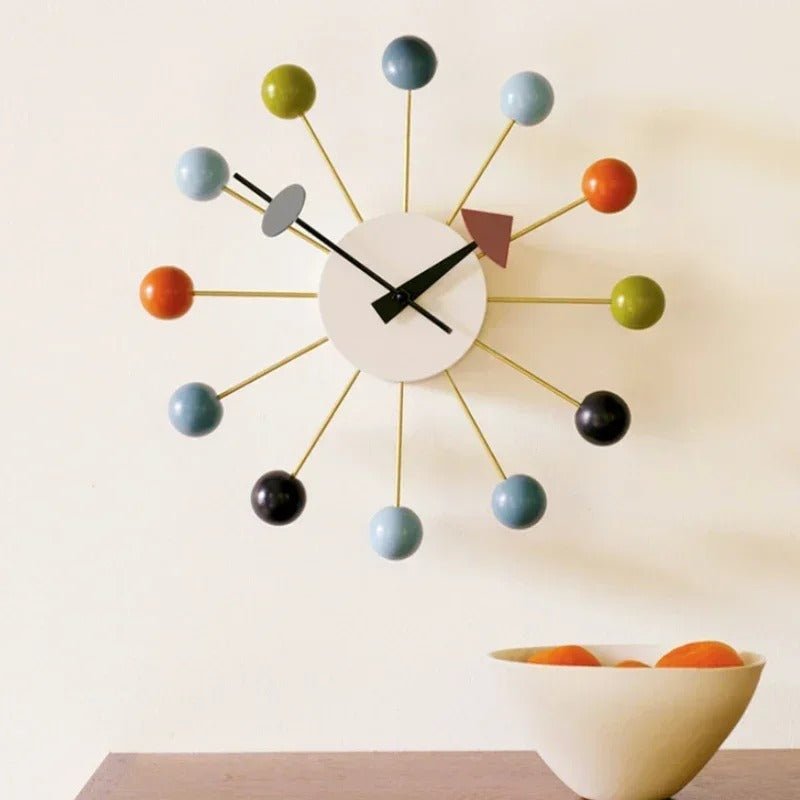 Mid Century Modern Wall Clock With Silent Quartz Movement - Nalani - UK Fashion Clothing and Decor