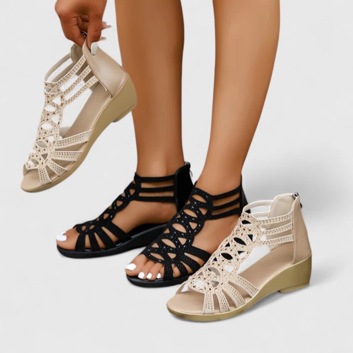 Mindy | Comfortable Flat Sandals With Cushioned Footbed - Nalani - Fashion Clothing and Decor