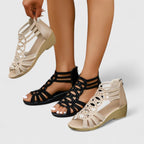 Mindy | Comfortable Flat Sandals With Cushioned Footbed - Nalani - Fashion Clothing and Decor