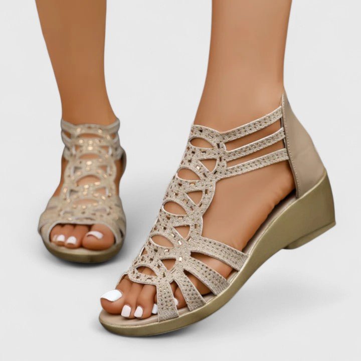 Mindy | Comfortable Flat Sandals With Cushioned Footbed - Nalani - Fashion Clothing and Decor