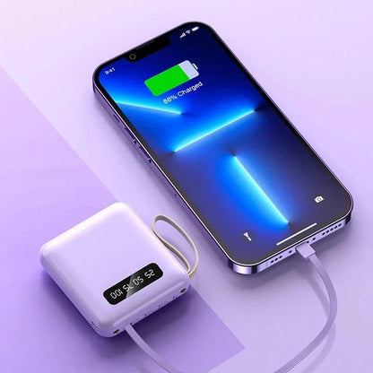 Mini 3000mAh Power Bank With 4 In 1 Cable And Flashlight - Nalani - UK Fashion Clothing and Decor
