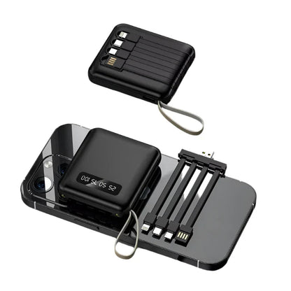 Mini 3000mAh Power Bank With 4 In 1 Cable And Flashlight - Nalani - UK Fashion Clothing and Decor