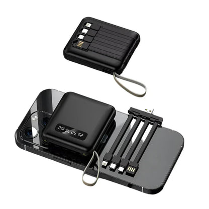 Mini 3000mAh Power Bank With 4 In 1 Cable And Flashlight - Nalani - UK Fashion Clothing and Decor