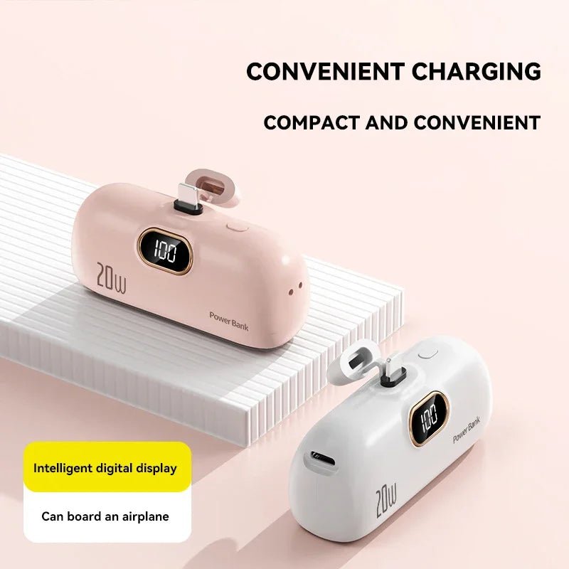 Mini Capsule Power Bank 3000mAh Wireless Fast Charge - Nalani - UK Fashion Clothing and Decor