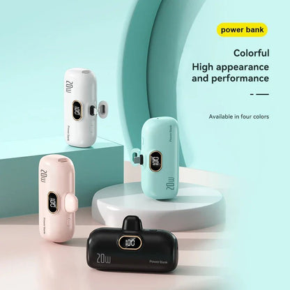 Mini Capsule Power Bank 3000mAh Wireless Fast Charge - Nalani - UK Fashion Clothing and Decor
