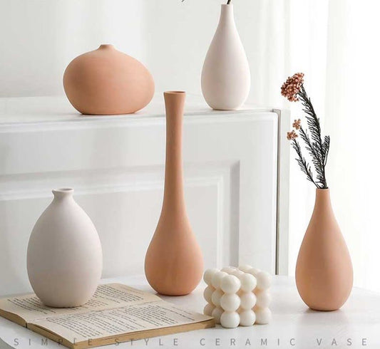 Minimalist Ceramic Boho Vase for Elegant Home Décor - Nalani - UK Fashion Clothing and Decor