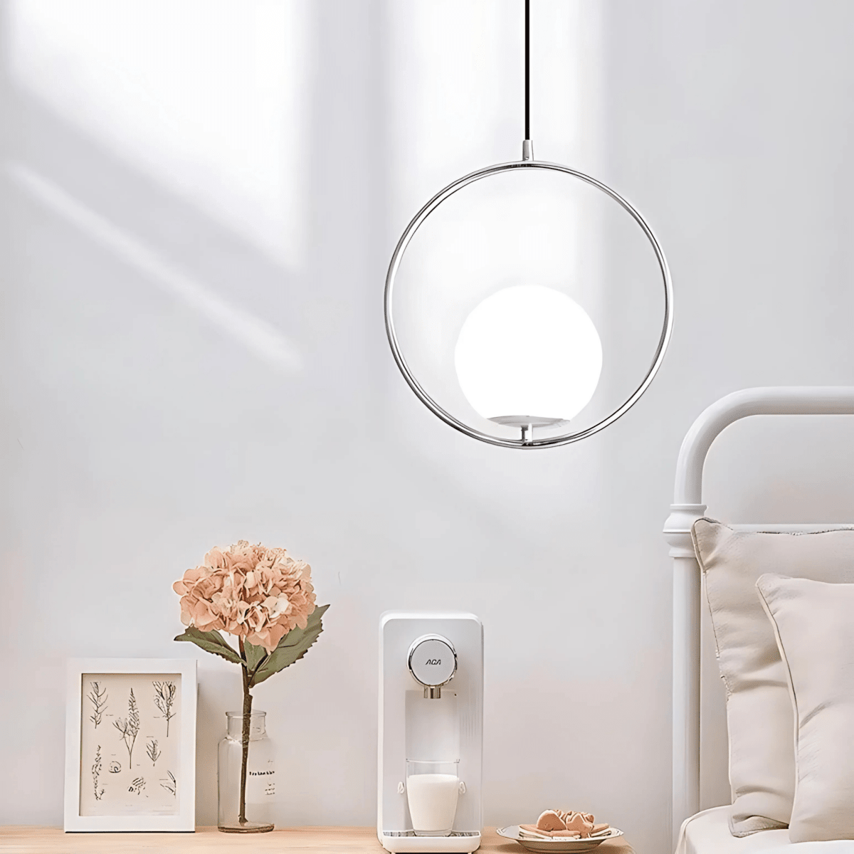 Minimalist Pendant Lights With Frosted Glass Globes - Nalani - UK Fashion Clothing and Decor